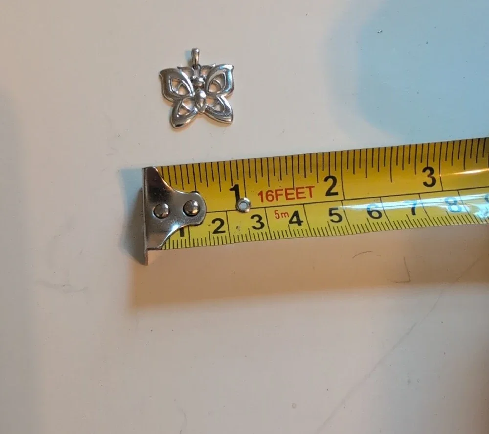 Sterling Silver Butterfly Pendant Charm